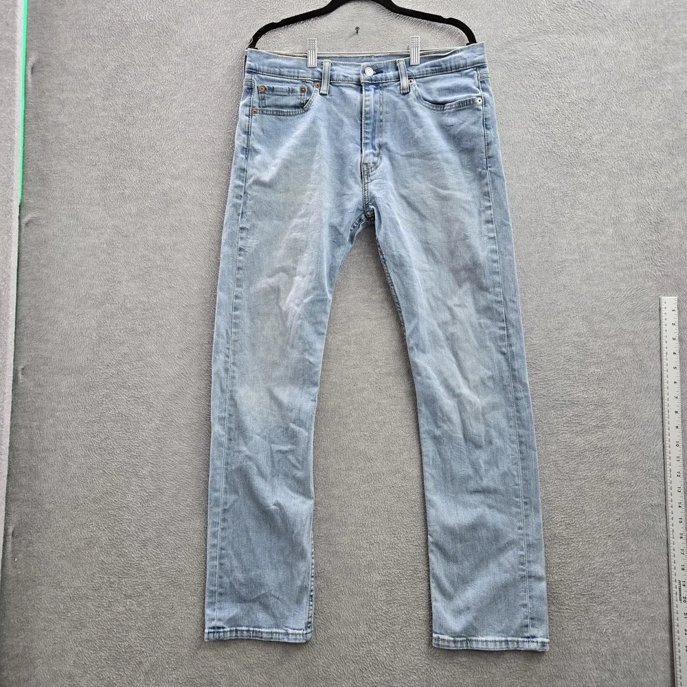 Levi's 519 Men Jeans 34X32 Light Blue Denim Slim Fit 30